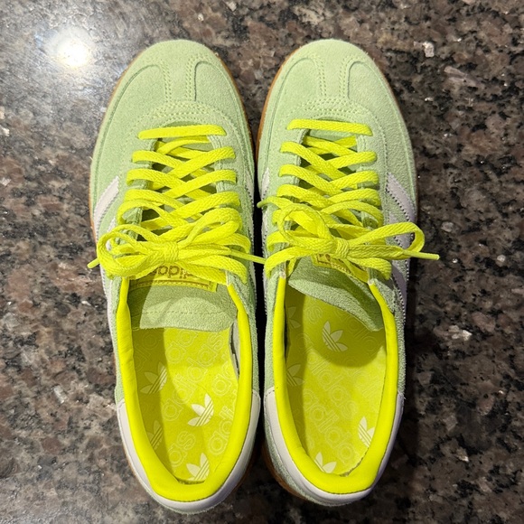 New adidas Handball Spezial Green Neon Yellow Suede - Picture 11 of 12